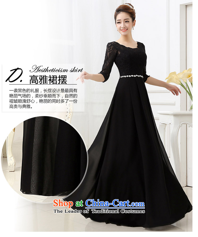 7 color tone won seven new spring and autumn 2015 edition boxed lace round-neck collar in the annual meetings of the services performed cuff banquet evening dress dress L020 Black XXL picture, prices, brand platters! The elections are supplied in the national character of distribution, so action, buy now enjoy more preferential! As soon as possible.