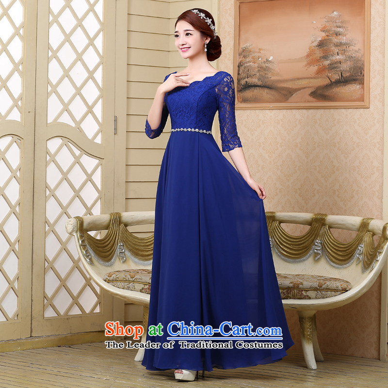 7 color tone won seven new spring and autumn 2015 edition boxed lace round-neck collar in the annual meetings of the services performed cuff banquet evening dress dress L020 Black XXL, 7 color tone 7 , , , shopping on the Internet