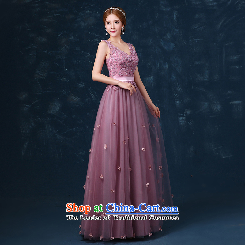 Beverly Ting bride bows Services Mr Ronald 2015 new shoulders V-Neck evening dress banquet spring long wedding dress betrothal Sau San light purple , L, Beverly (tingbeier ting) , , , shopping on the Internet