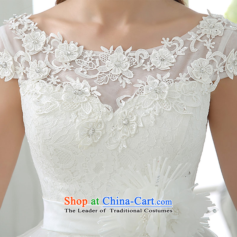 Qing Hua yarn of autumn and winter 2015 new word shoulder lace white short skirts, bon bon marriages small white dress XXL, Qing Hua yarn , , , shopping on the Internet
