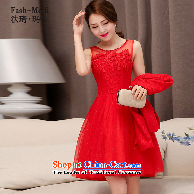 Law Chi Princess Royal 2015 stylish bows two kit evening dress wedding dress bridesmaid service bridal dresses show bows to drink for Female dress XL.115 color red. The burden of law, Qi-120, Manasseh (fash-modi) , , , shopping on the Internet