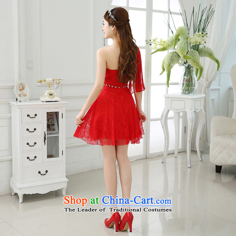 Qing Hua yarn new single shoulder 2015 lace of autumn and winter and skinny dress brides Sau San video bows bridesmaid Services serving as the size of the Red does not accept the return of the Qing Hua yarn , , , shopping on the Internet