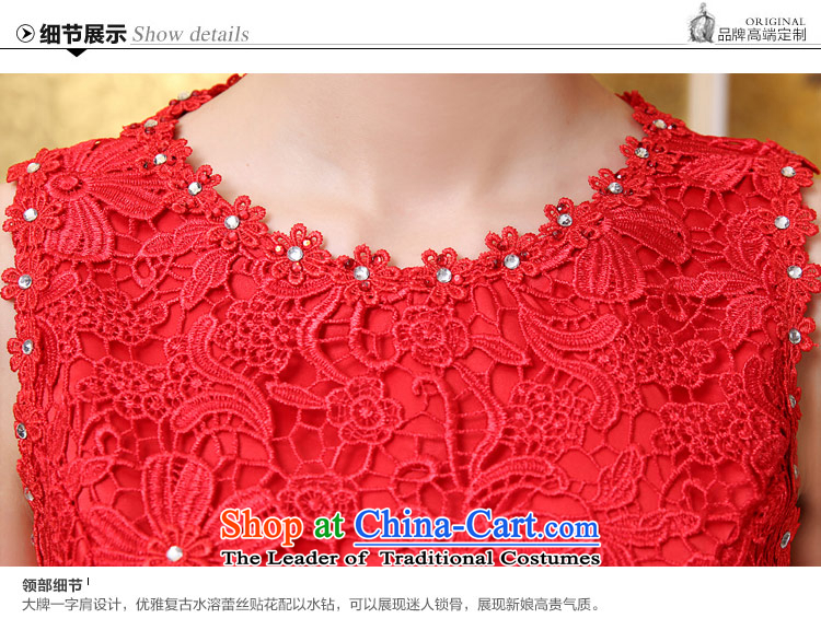 Qing Hua yarn of autumn and winter 2015 new round-neck collar word lace short, shoulder bon bon skirt bride bows services bridesmaid dress dresses red L picture, prices, brand platters! The elections are supplied in the national character of distribution, so action, buy now enjoy more preferential! As soon as possible.