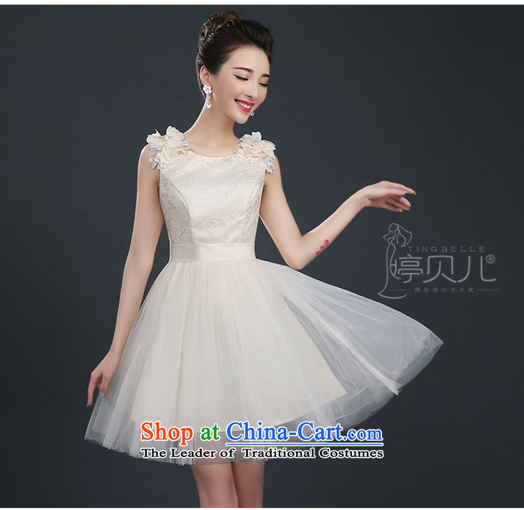 Beverly Ting Evening Dress Short of 2015 New small dining dress stylish marriages bows Services Mr Ronald red bridesmaid to female champagne color S picture, prices, brand platters! The elections are supplied in the national character of distribution, so action, buy now enjoy more preferential! As soon as possible.