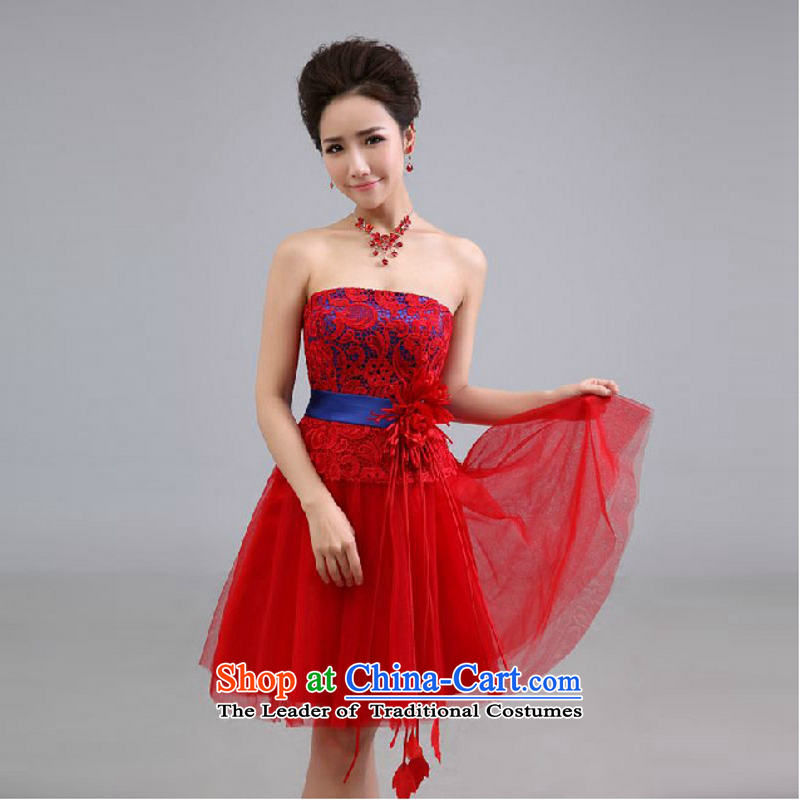 Yong-yeon and wedding dresses new 2015 Summer bride bows services under the auspices of performances bridesmaid serving short of dress red XL, Yong-yeon and shopping on the Internet has been pressed.