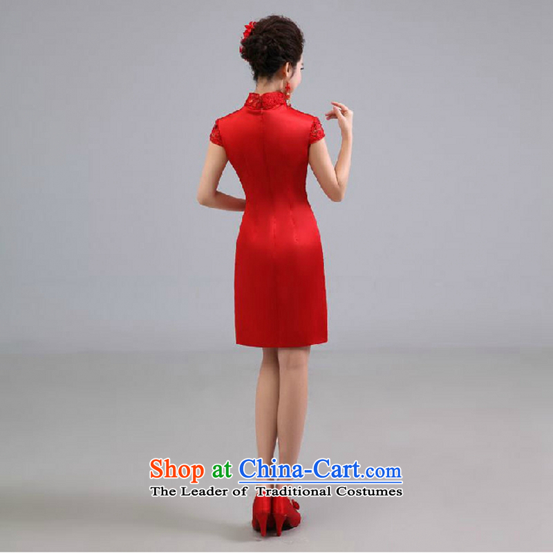 Yong-yeon and wedding dresses new 2015 Chinese short of improved services under the auspices of Sau San bows performances services for red color is not returning to size Yong-yeon and shopping on the Internet has been pressed.