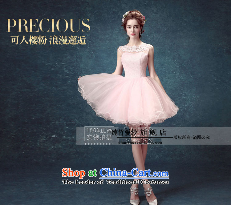 Evening dress new summer 2015 short, banquet dresses dress girl brides bows to marry a stylish shoulder pink L Pictures field, prices, brand platters! The elections are supplied in the national character of distribution, so action, buy now enjoy more preferential! As soon as possible.