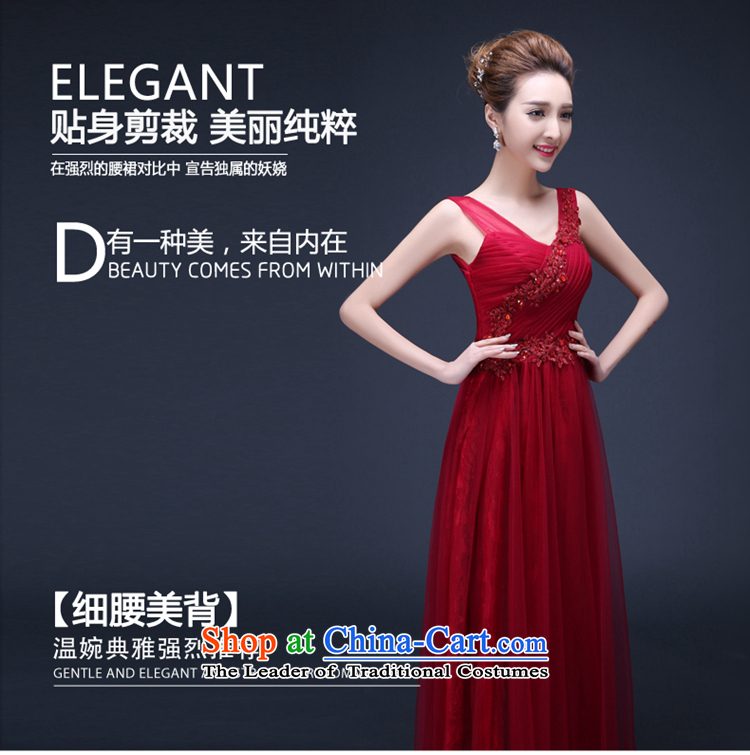 2015 new bride Summer Wedding Dress Sau San long red shoulders bows services under the auspices of the annual dinner dress red XXXL Suzhou shipment picture, prices, brand platters! The elections are supplied in the national character of distribution, so action, buy now enjoy more preferential! As soon as possible.