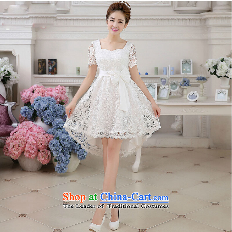 2015 Spring New short black 2-shoulder marriages bridesmaid service banquet dinner dress white dresses summer female black , L, pure love bamboo yarn , , , shopping on the Internet