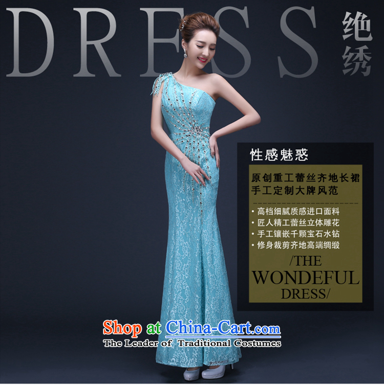 Toasting champagne bride services 2015 new long large graphics thin shoulder annual Sau San evening dresses moderator summer sky blue tailor-made be NO refund picture, prices, brand platters! The elections are supplied in the national character of distribution, so action, buy now enjoy more preferential! As soon as possible.