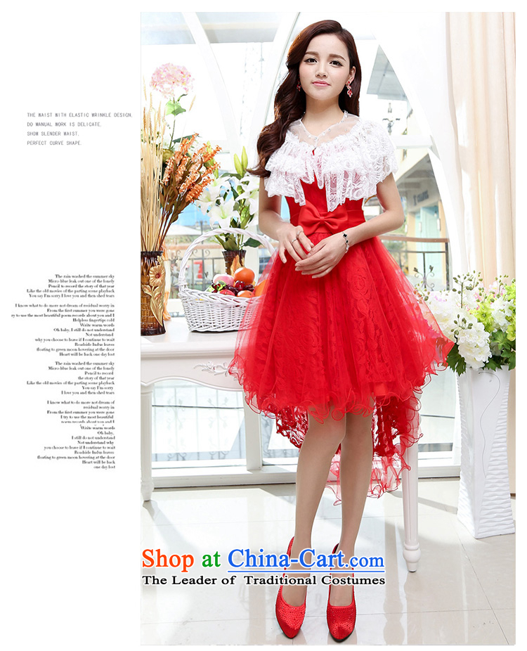 2015 new summer stylish sexy bare shoulders emulation frock coat under the trend of sweet waist bow tie temperament dress dark red L picture, prices, brand platters! The elections are supplied in the national character of distribution, so action, buy now enjoy more preferential! As soon as possible.