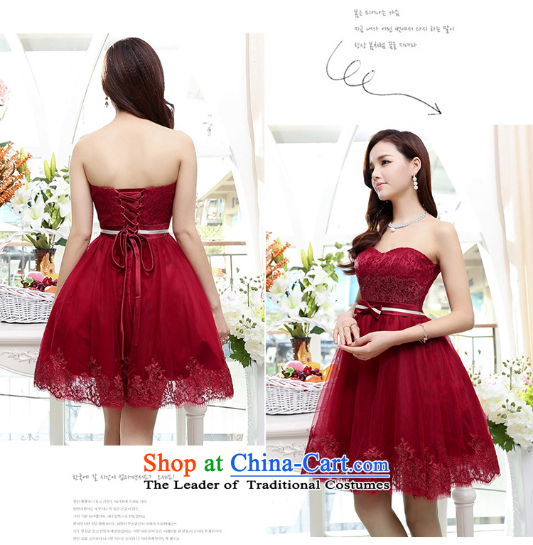 Summer 2015 new sexy bare shoulders Foutune of video thin humorous short trendy small dark red dress XL Photo, prices, brand platters! The elections are supplied in the national character of distribution, so action, buy now enjoy more preferential! As soon as possible.
