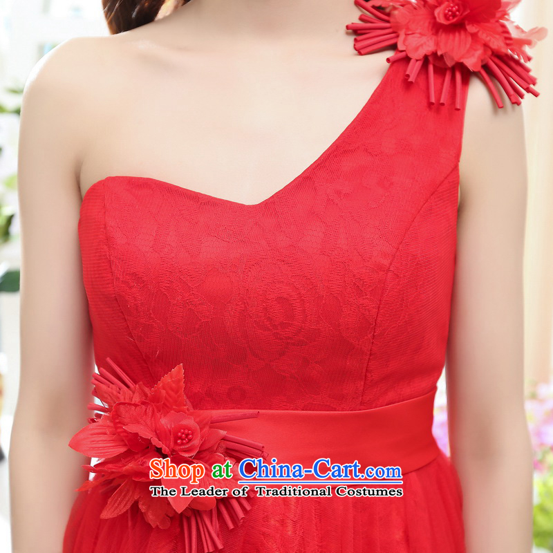 Summer 2015 new trendy unique shoulder elegant flower blossoms Foutune of short dresses Sau San Pink , L, M baroque shopping on the Internet has been pressed.