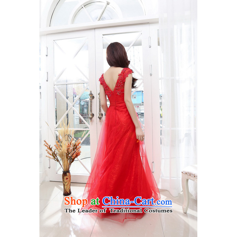 Summer 2015 new trendy decorated flowers adorned with bright long elegance evening dress blue S, M baroque shopping on the Internet has been pressed.