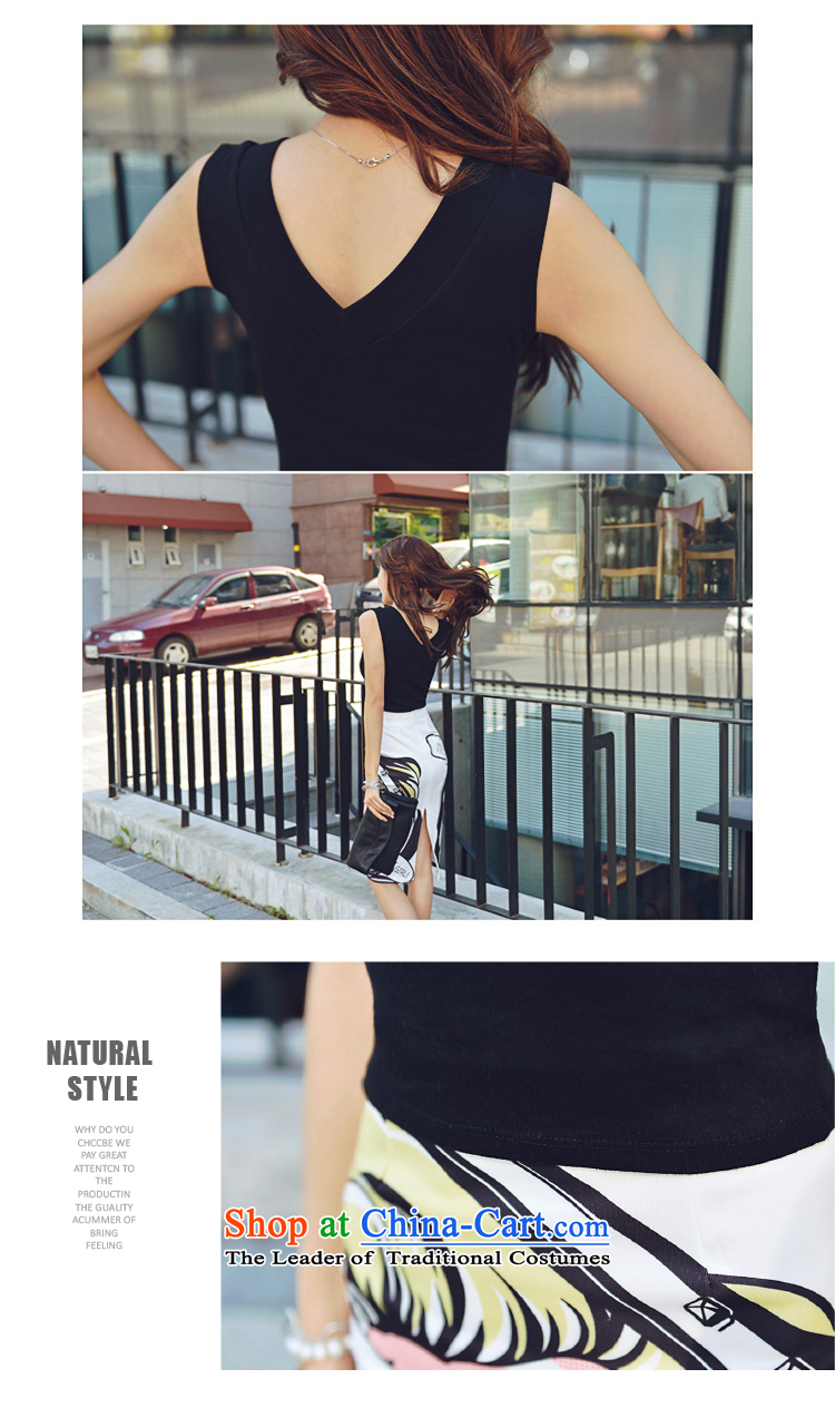 2015 new V-neck shirt, Luo Wen Sau San Stamp Pack and upper body skirt kit 3638th black L picture, prices, brand platters! The elections are supplied in the national character of distribution, so action, buy now enjoy more preferential! As soon as possible.