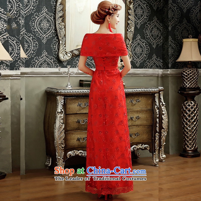 Beverly Ting pregnant women serving drink spring 2015 marriages long red short of small banquet evening dresses summer gown female red long S, Beverly (tingbeier ting) , , , shopping on the Internet