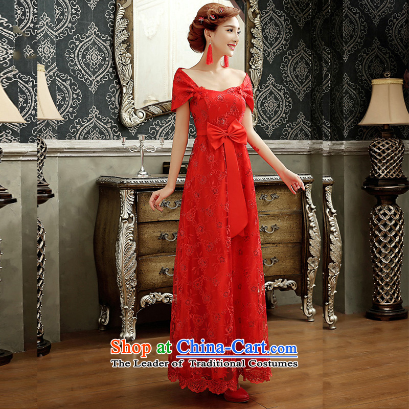 Beverly Ting pregnant women serving drink spring 2015 marriages long red short of small banquet evening dresses summer gown female red long S, Beverly (tingbeier ting) , , , shopping on the Internet