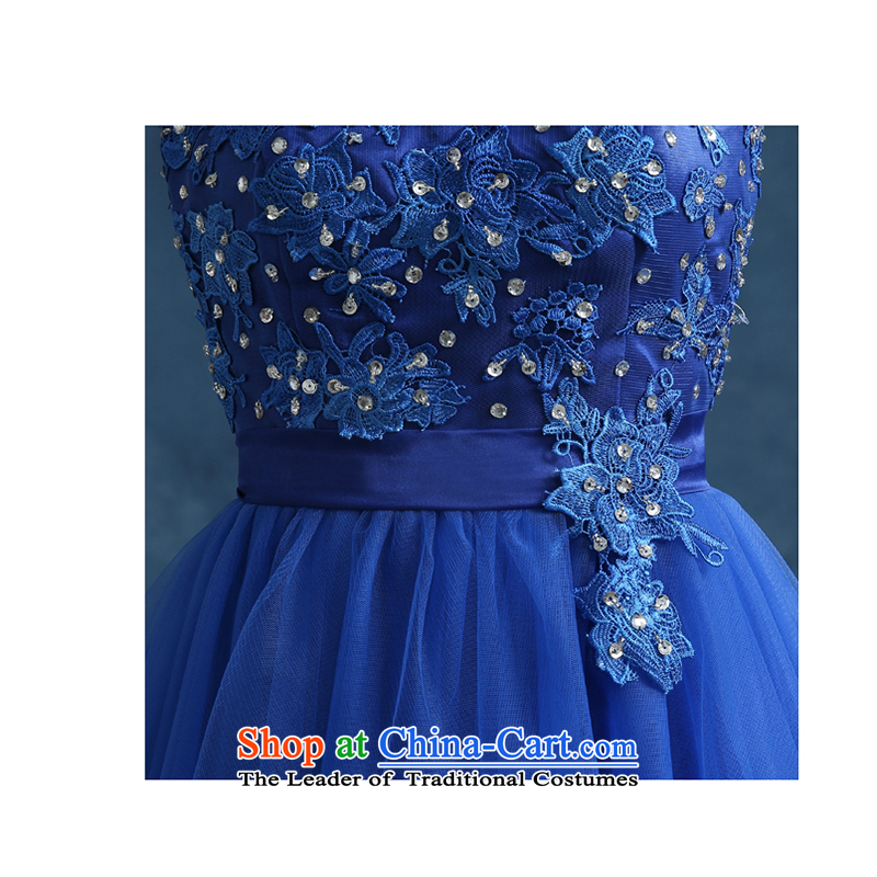 The first white into about the betrothal blue short) Bride services bridesmaid back small banquet dinner dress annual theatrical blue tailored contact customer service, white first into about shopping on the Internet has been pressed.