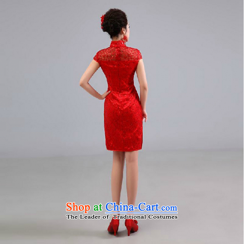 Wedding dresses new 2015 Chinese short of Qipao Sau San improved marriage services red red as a drink do not return, Size Color Yong-yeon and shopping on the Internet has been pressed.