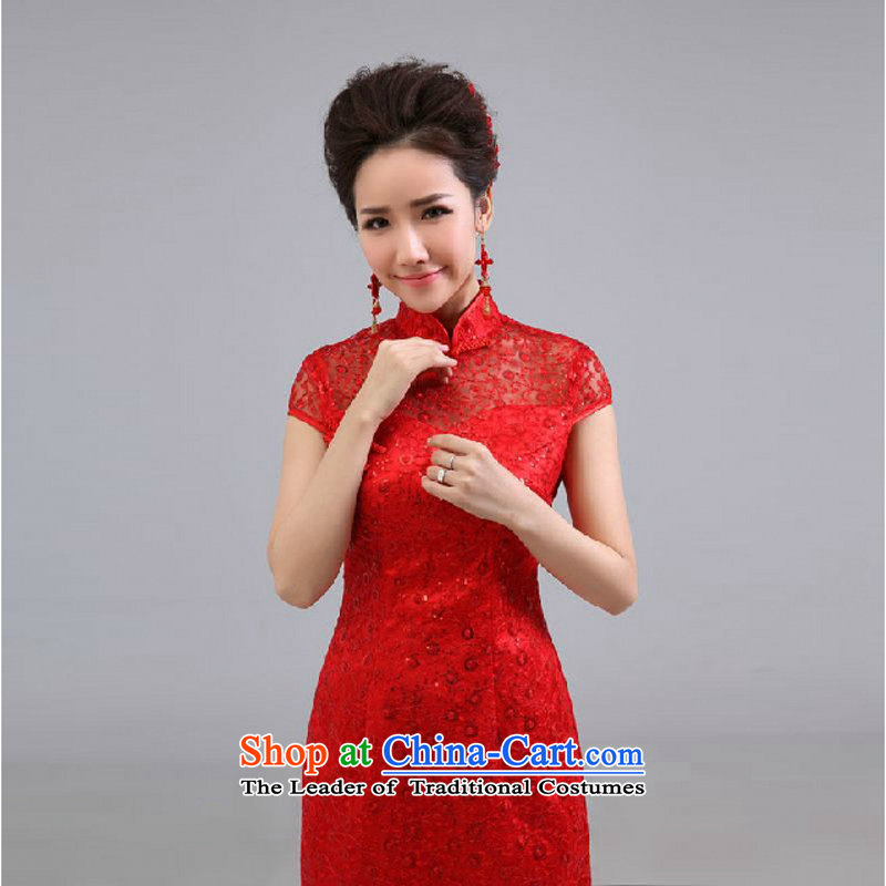 Wedding dresses new 2015 Chinese short of Qipao Sau San improved marriage services red red as a drink do not return, Size Color Yong-yeon and shopping on the Internet has been pressed.