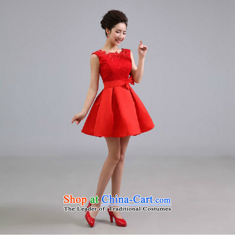 Yong-yeon and wedding dresses new short, bridal toasting champagne 2015 Service bridesmaid service gathering adult dress red red color made no refunds or exchanges of size Yong-yeon and shopping on the Internet has been pressed.