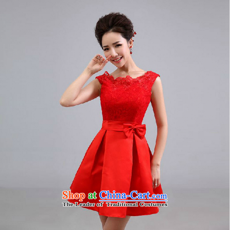 Yong-yeon and wedding dresses new short, bridal toasting champagne 2015 Service bridesmaid service gathering adult dress red red color made no refunds or exchanges of size Yong-yeon and shopping on the Internet has been pressed.