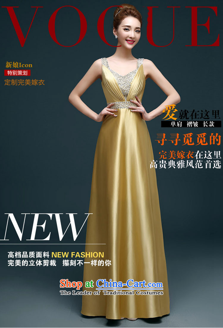 Evening dress Summer 2015 new marriages banquet bows to the moderator dress Golden Girls Sau San long other color photograph the message board Oh XL Photo, prices, brand platters! The elections are supplied in the national character of distribution, so action, buy now enjoy more preferential! As soon as possible.
