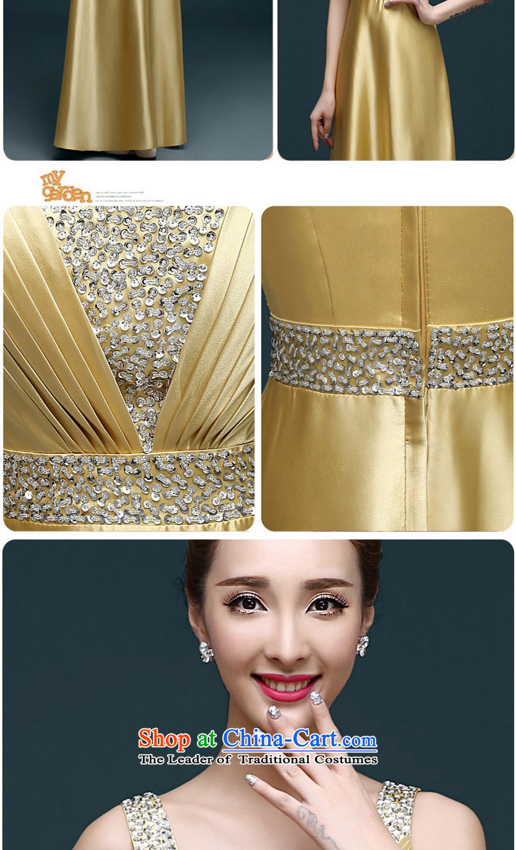 Evening dress Summer 2015 new marriages banquet bows to the moderator dress Golden Girls Sau San long other color photograph the message board Oh XL Photo, prices, brand platters! The elections are supplied in the national character of distribution, so action, buy now enjoy more preferential! As soon as possible.