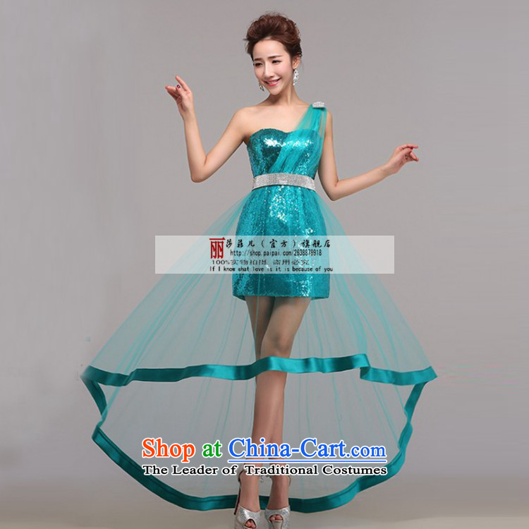 Love So Peng bride wedding dress spring 2015 new service before the banquet short bows long after the Korean version of the single party will shoulder a light blue to the size of the customer to return does not support photo, prices, brand platters! The elections are supplied in the national character of distribution, so action, buy now enjoy more preferential! As soon as possible.