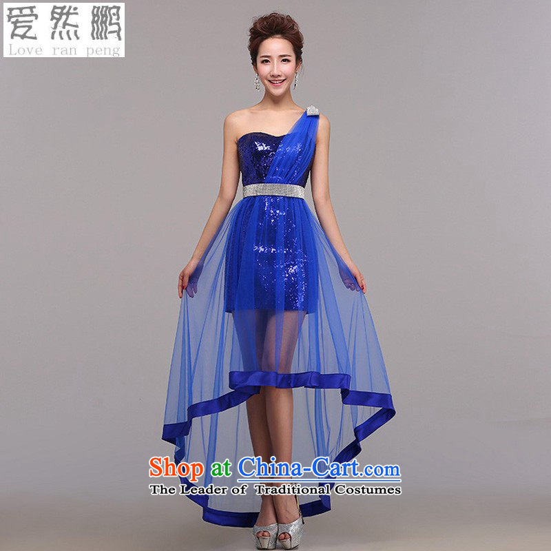 Love So Peng bride wedding dress spring 2015 new service before the banquet short bows long after the Korean version of the single party will shoulder a light blue to the size of the customer does not support returning to love, so Peng (AIRANPENG) , , , shopping on the Internet