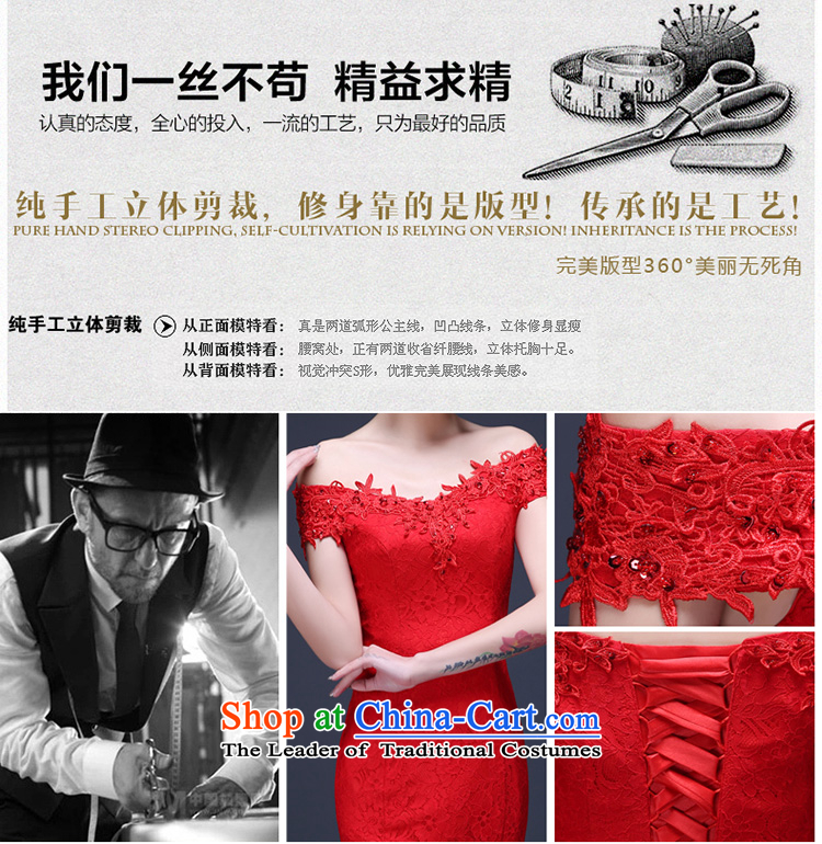The Korean version of the 2015 red lace a shoulder Sau San long crowsfoot marriages annual service dress bows to be no refund red picture, prices, brand platters! The elections are supplied in the national character of distribution, so action, buy now enjoy more preferential! As soon as possible.