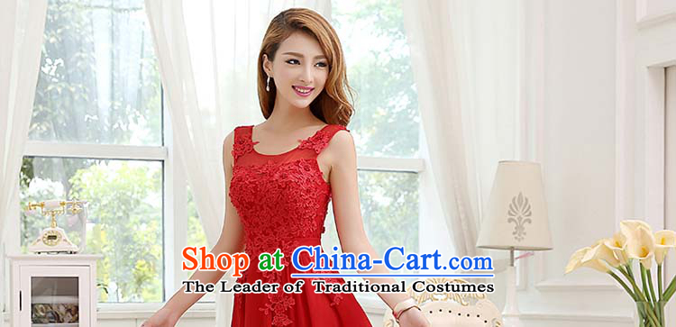 Marriages bows dress the new 2015 annual meeting of the Company serving bridesmaid evening dress long stylish lace shoulders red tailored customer service contact pictures, prices, brand platters! The elections are supplied in the national character of distribution, so action, buy now enjoy more preferential! As soon as possible.