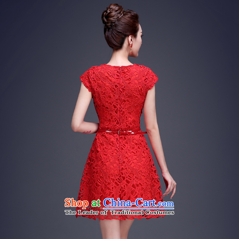 Beverly Ting bows Service Bridal Summer 2015 new red lace wedding dress short of the betrothal small dress dresses Sau San Red XL, Beverly (tingbeier ting) , , , shopping on the Internet
