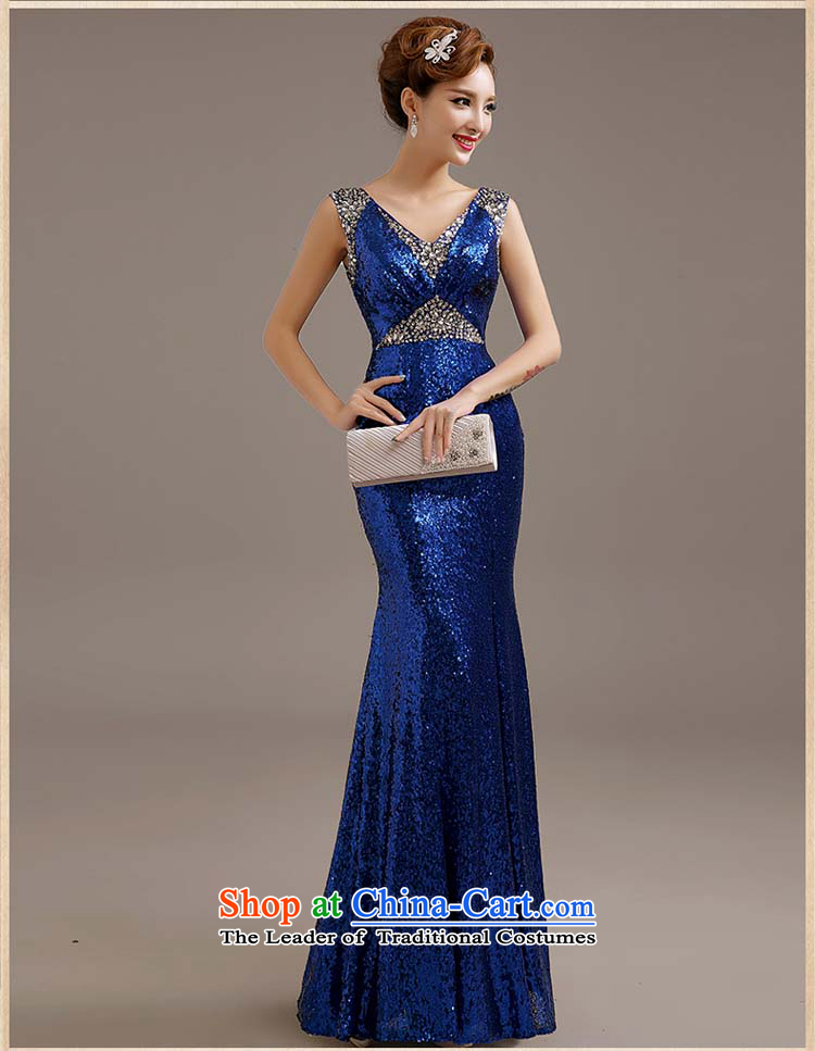High-end light-dress custom long summer 2015 New banquet evening dress code under the auspices of the NPC, made other color photograph the message L picture, prices, brand platters! The elections are supplied in the national character of distribution, so action, buy now enjoy more preferential! As soon as possible.