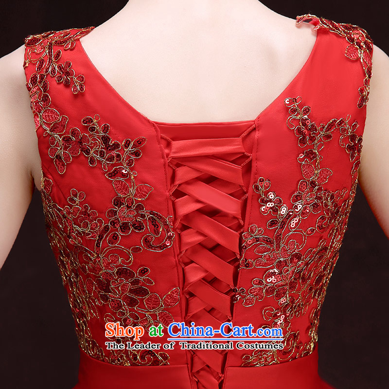 Qing Hua yarn new dresses 2015 autumn and winter bride bows service dress red field shoulder dresses made red size does not accept the return of the Qing Hua yarn , , , shopping on the Internet