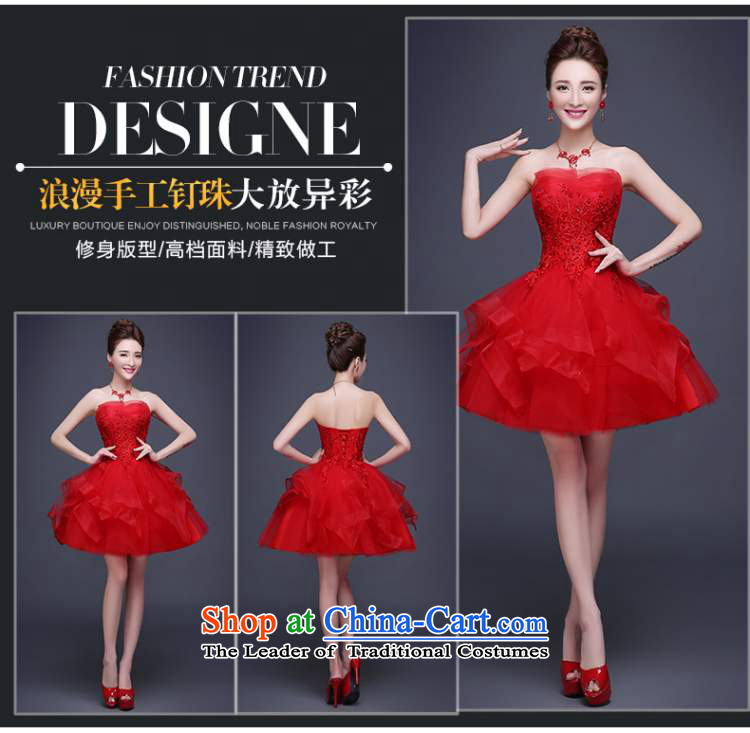 Beverly Ting 2015 new anointed chest bows Service Bridal winter short, red wedding dress small dress evening dress with thin red XL pictures graphics, prices, brand platters! The elections are supplied in the national character of distribution, so action, buy now enjoy more preferential! As soon as possible.