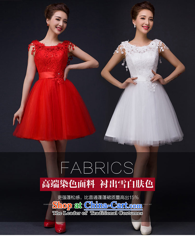 Qing Hua yarn new dresses 2015 romantic word lace shoulder straps thin korea video edition small dress bridesmaid Services White XL Photo, prices, brand platters! The elections are supplied in the national character of distribution, so action, buy now enjoy more preferential! As soon as possible.