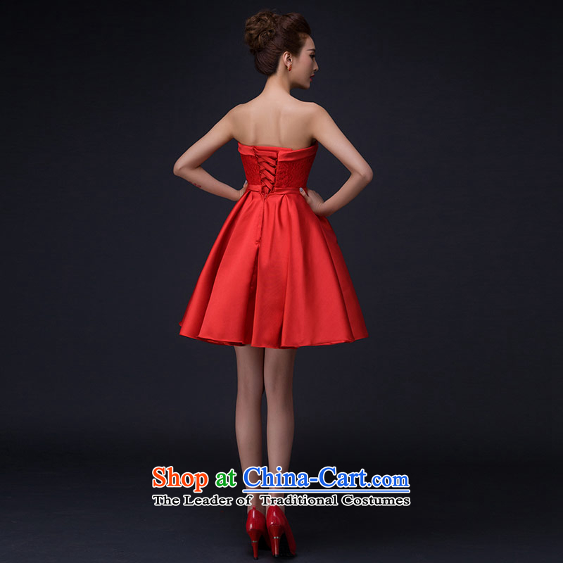Qing Hua yarn new dresses 2015 Korean wiping the chest in lace waist straps thin graphics bon bon skirt bridal dresses bridesmaid to serve small red as the size does not accept return of the Qing Hua yarn , , , shopping on the Internet
