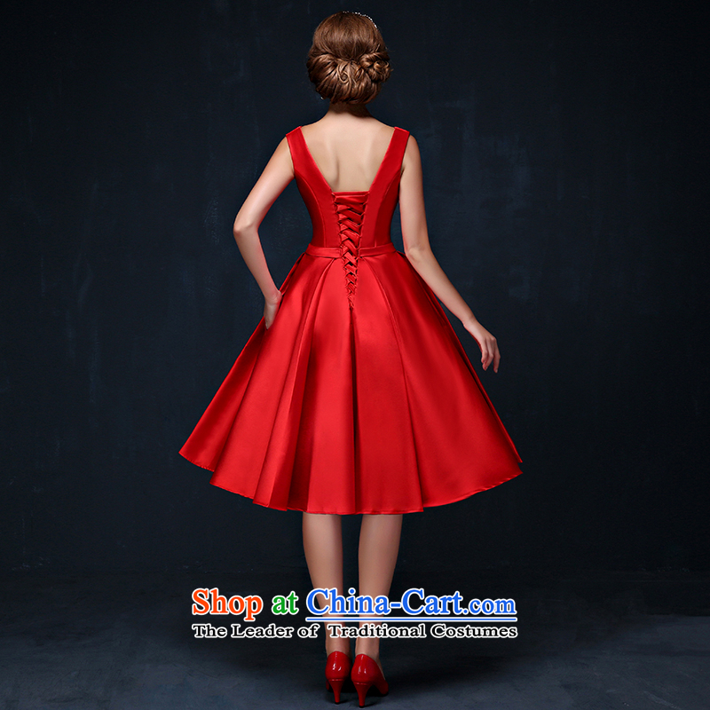 The bride dress bows services new Korean Red shoulders short of marriages bows services video thin red dress banquet PUERTORRICANS waist 2.0), Mrs Alexa Lam Roundup , , , shopping on the Internet