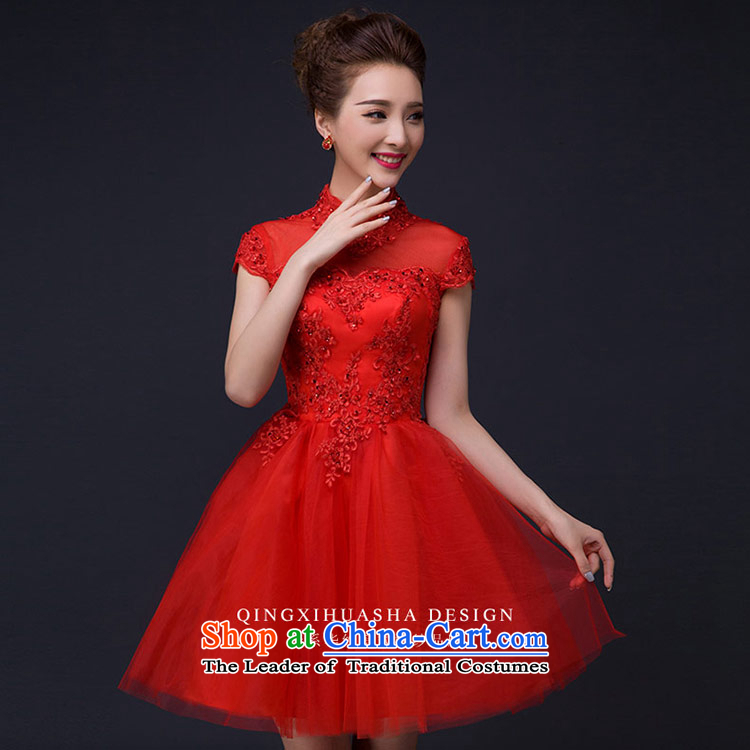 Qing Hua yarn wedding dresses 2015 new autumn and winter retro collar package word cuff shoulders back and sexy small red dress XL Photo, prices, brand platters! The elections are supplied in the national character of distribution, so action, buy now enjoy more preferential! As soon as possible.