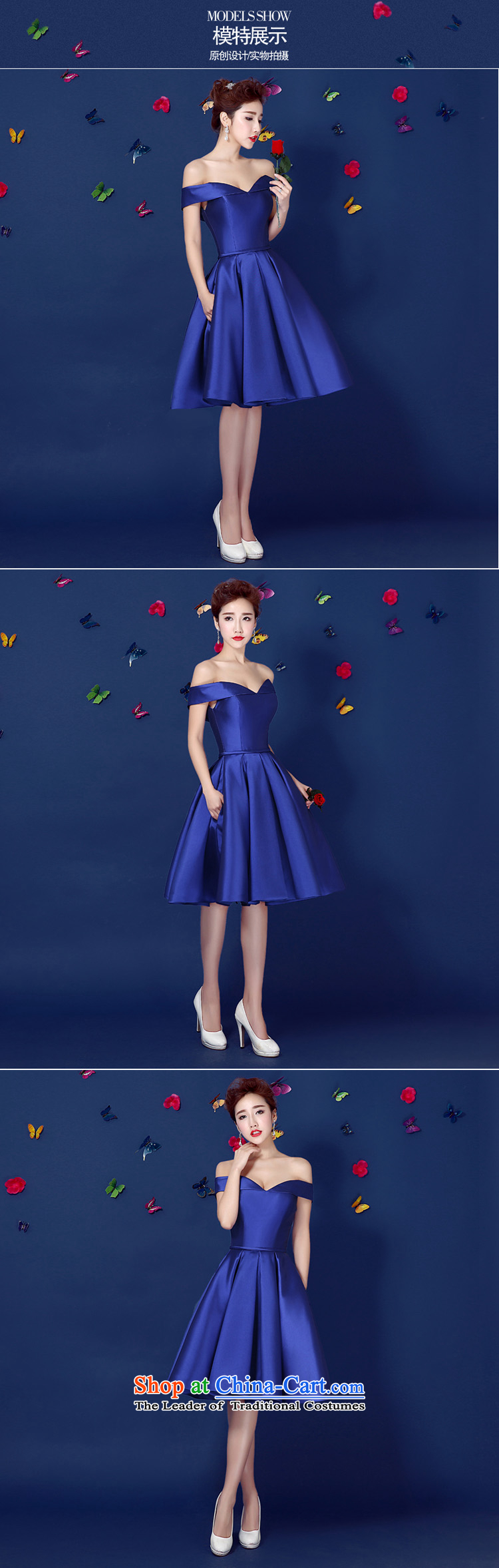 Pure Love bamboo yarn upscale dinner dress 2015 Summer new Korean word lace shoulder sleeveless bride bridesmaid bows annual banquet L pictures, price blue, brand platters! The elections are supplied in the national character of distribution, so action, buy now enjoy more preferential! As soon as possible.