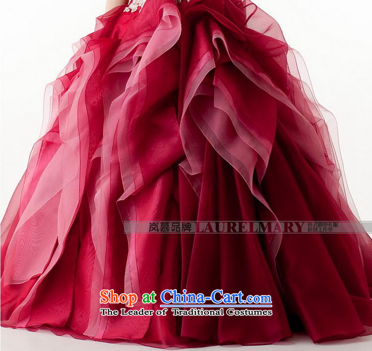 The sponsors of the original design of 2015 wrapped chest bon bon skirt multi-tier bridal dresses ceremony will dress as shown in dark red custom size pictures, prices, brand platters! The elections are supplied in the national character of distribution, so action, buy now enjoy more preferential! As soon as possible.
