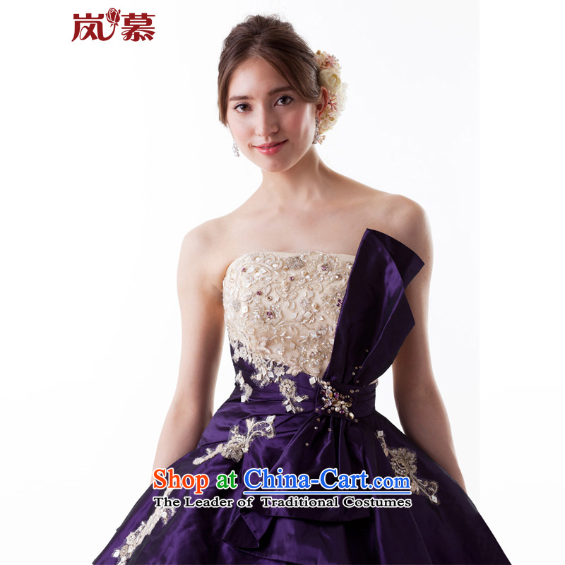 The sponsors of the original design of large 2015 bon bon skirt tail purple bridal dresses ceremony dress will figure purple custom sized, included the , , , shopping on the Internet