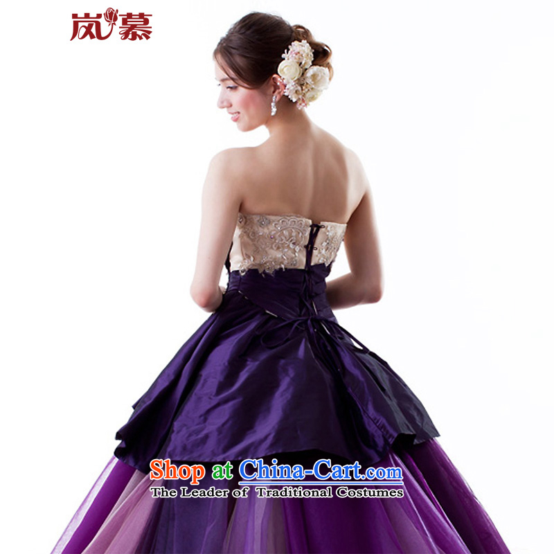 The sponsors of the original design of large 2015 bon bon skirt tail purple bridal dresses ceremony dress will figure purple custom sized, included the , , , shopping on the Internet