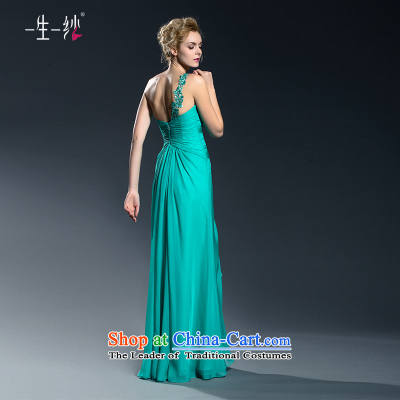 The bride stylish banquet shoulder 2015 new toasting champagne dress uniform autumn moderator dress long large evening dresses Top Loin 402401334 170/94A Green Day 30 pre-sale, a Lifetime yarn , , , shopping on the Internet