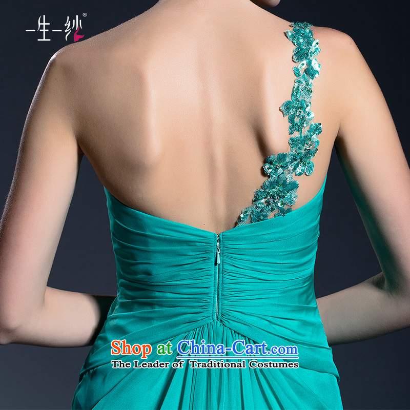 The bride stylish banquet shoulder 2015 new toasting champagne dress uniform autumn moderator dress long large evening dresses Top Loin 402401334 170/94A Green Day 30 pre-sale, a Lifetime yarn , , , shopping on the Internet