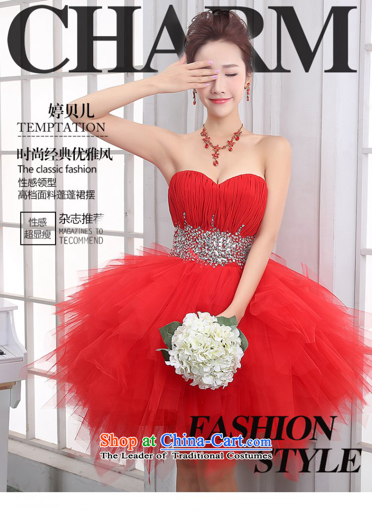 Beverly Ting bride bows services Summer Wedding Dress 2015 New Evening Dress Short, red bridesmaid service back to the chest and door onto the spring red S picture, prices, brand platters! The elections are supplied in the national character of distribution, so action, buy now enjoy more preferential! As soon as possible.