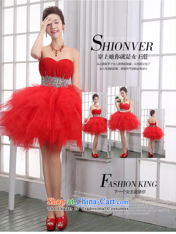 Beverly Ting bride bows services Summer Wedding Dress 2015 New Evening Dress Short, red bridesmaid service back to the chest and door onto the spring red S picture, prices, brand platters! The elections are supplied in the national character of distribution, so action, buy now enjoy more preferential! As soon as possible.