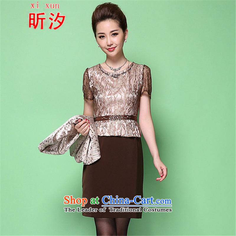 The litany of desingnhotels  wedding dresses Mother & replace dresses Kit 2015 Spring New Middle-aged Korean version of large numbers of ladies #6368 enamels lattice Xl(170/92a), Xin Xi Zhi Xun (xi) , , , shopping on the Internet