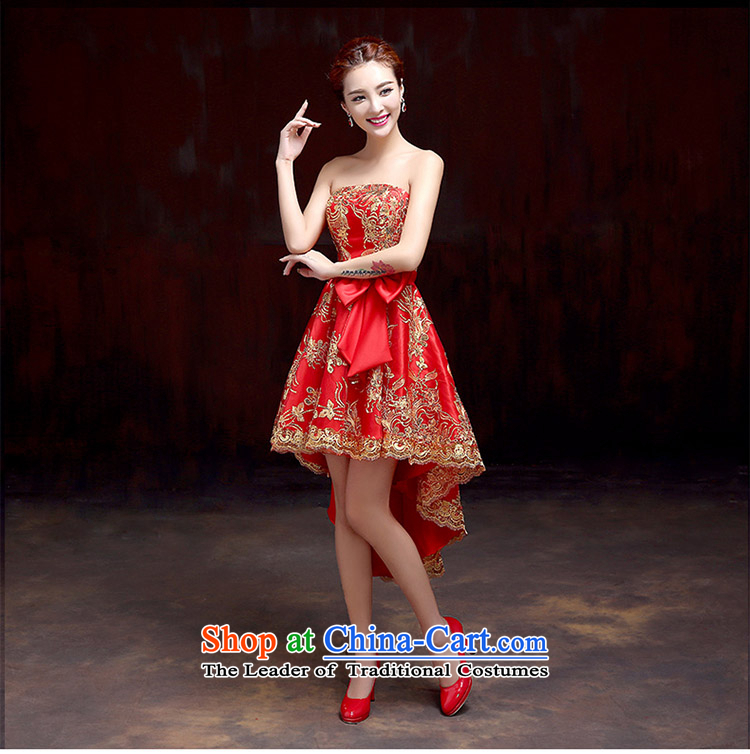 The new bride red dress before marriage dress after short legs frockcoat Sau San lace dress into wine red XXXL dress photo, prices, brand platters! The elections are supplied in the national character of distribution, so action, buy now enjoy more preferential! As soon as possible.